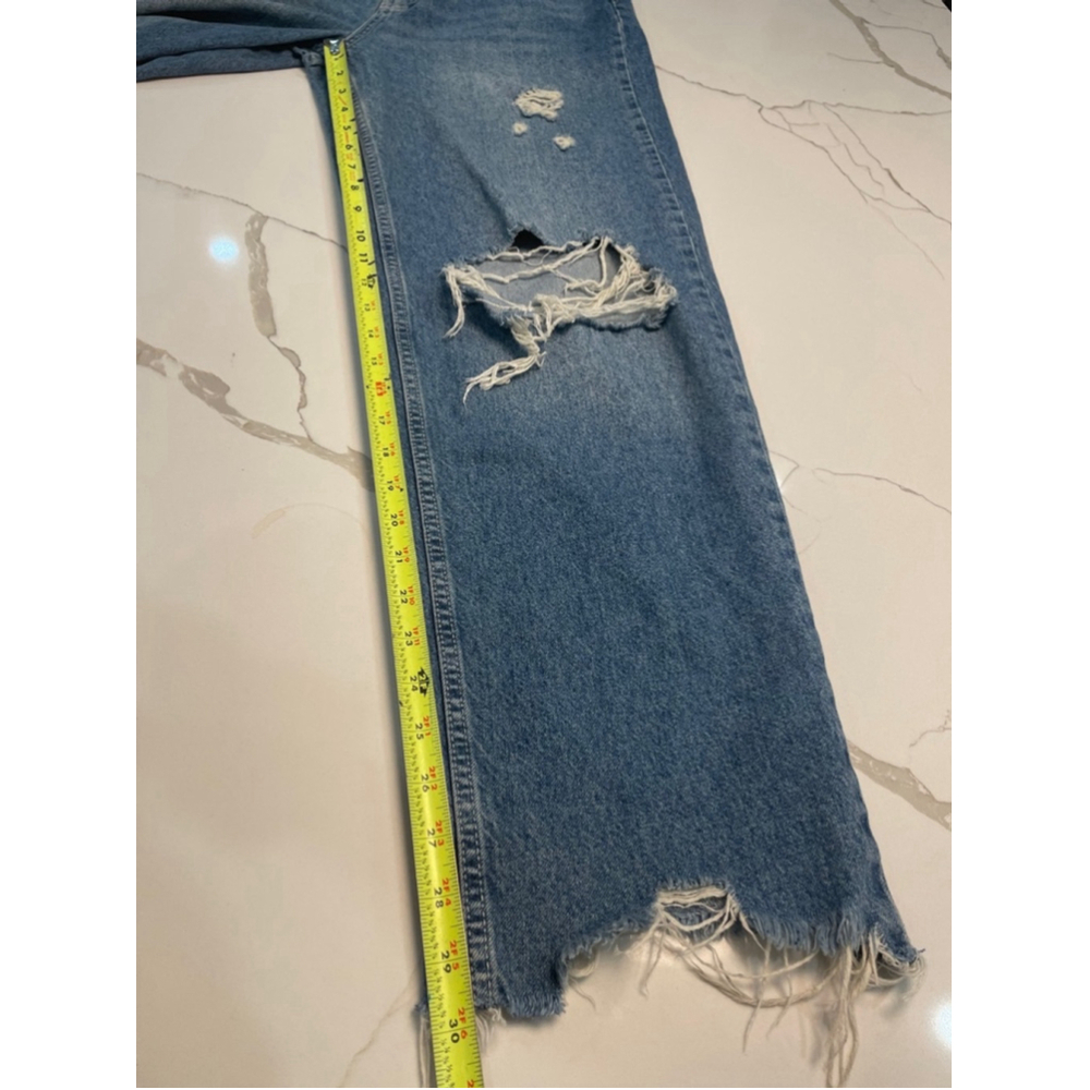 BDG Urban Outfitters High Rise Baggy Jeans 29 Raw Hem Distressed Skater - Picture 11 of 11